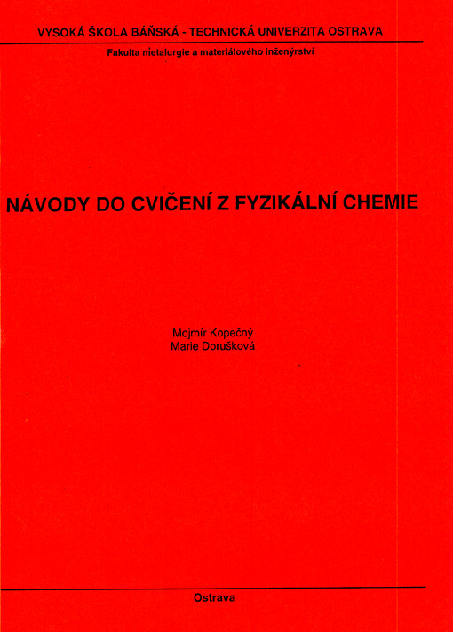 Návody do cvičení z fyzikální chemie