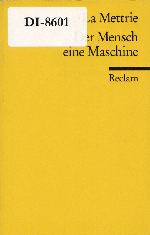 Der Mensch eine Maschine