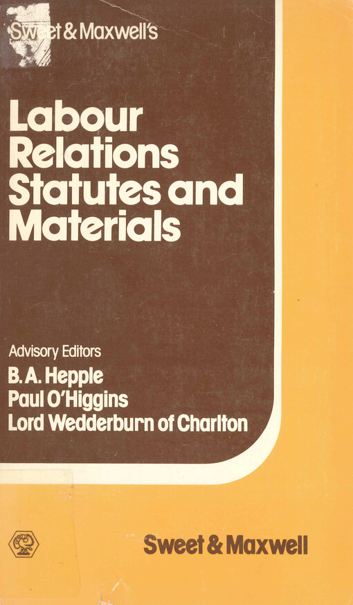 Labour relations statutes and materials