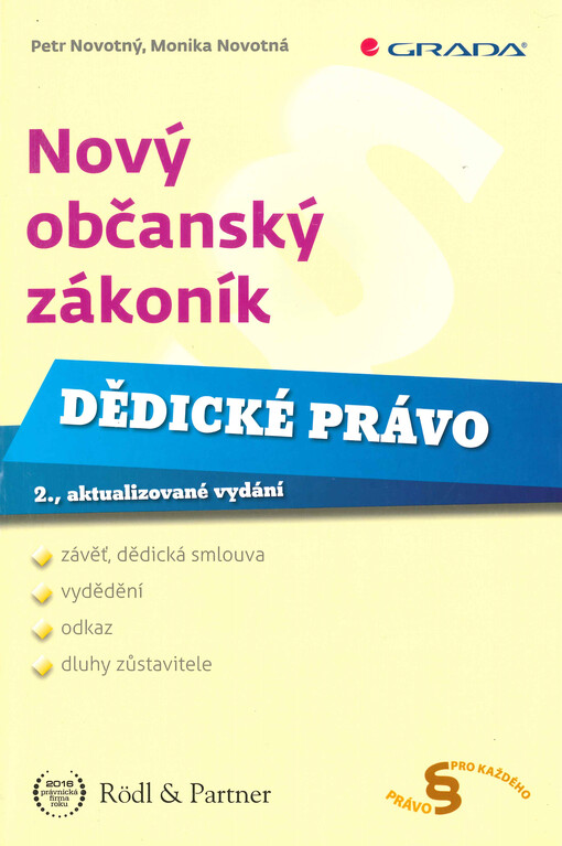 Nový občanský zákoník.Dědické právo, 2., aktualizované vydání