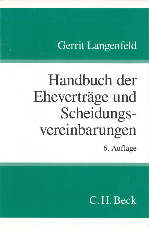 Handbuch der Eheverträge und Scheidungsvereinbarungen