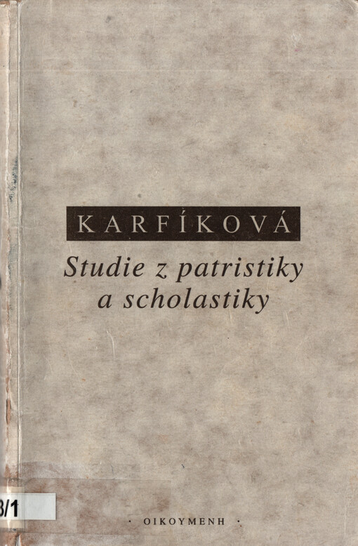Studie z patristiky a scholastiky.