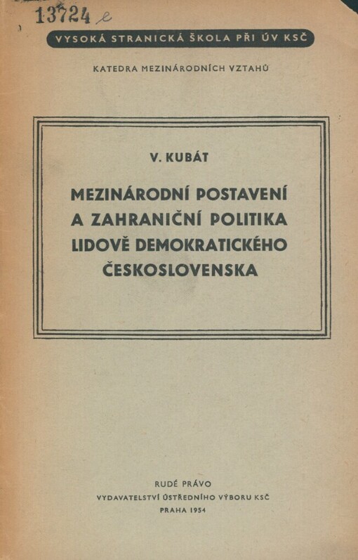 Mezinárodní postavení a zahraniční politika lidově demokratického Československa