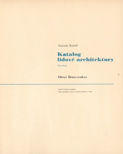 Katalog lidové architektury