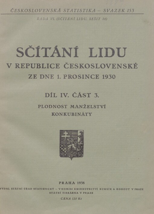 Sčítání lidu v republice Československé ze dne 1. prosince 1930