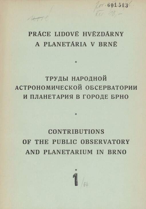 Katalog teleskopických meteorů, viděných aspoň dvěma pozorovateli: 1955-1960