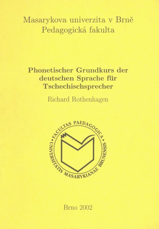 Phonetischer Grundkurs der deutschen Sprache für Tschechischsprecher