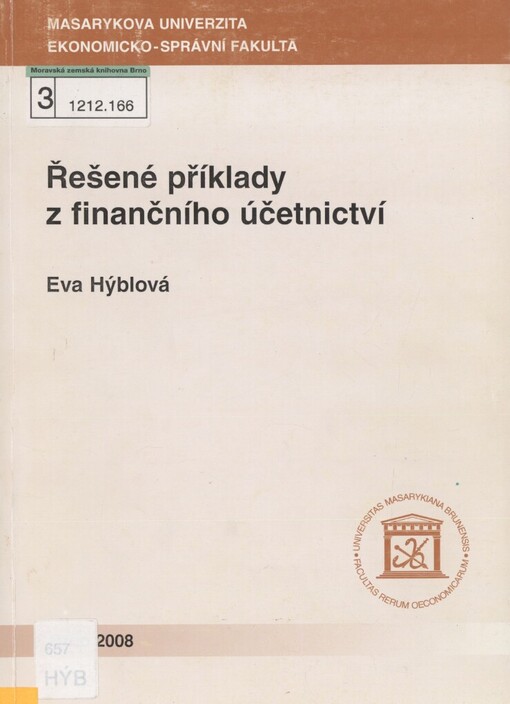 Řešené příklady z finančního účetnictví