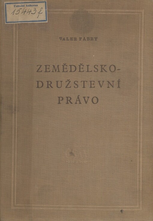 Zemědělskodružstevní právo