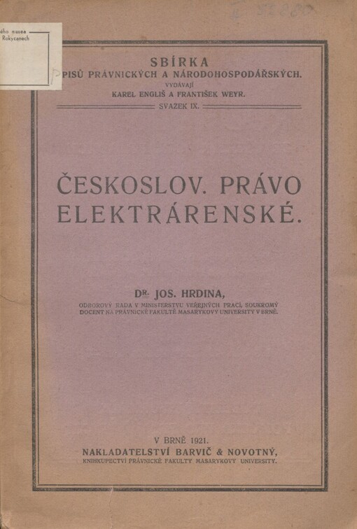 Čsl. právo elektrárenské