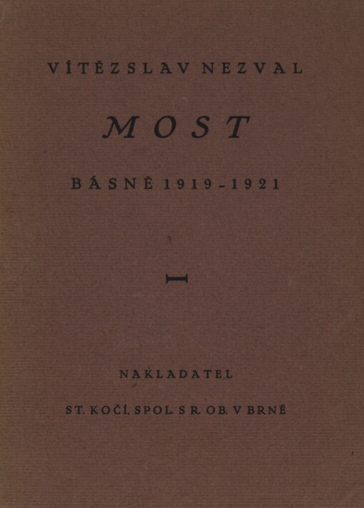 Most: básně 1919-21