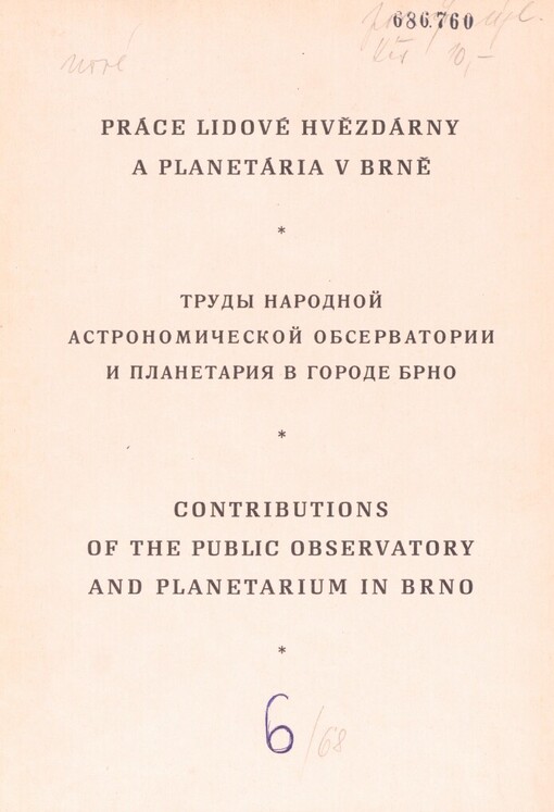 Pozorování zákrytových proměnných hvězd 1962-1964