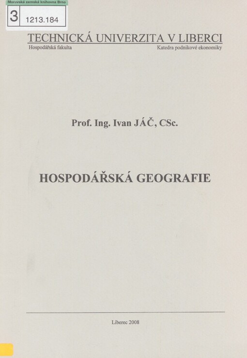 Hospodářská geografie
