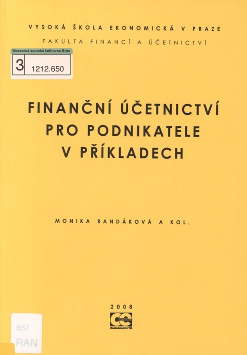 Finanční účetnictví pro podnikatele v příkladech