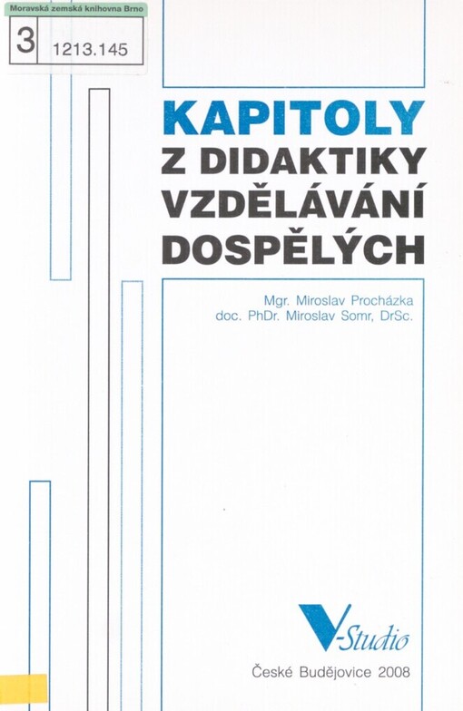 Kapitoly z didaktiky vzdělávání dospělých