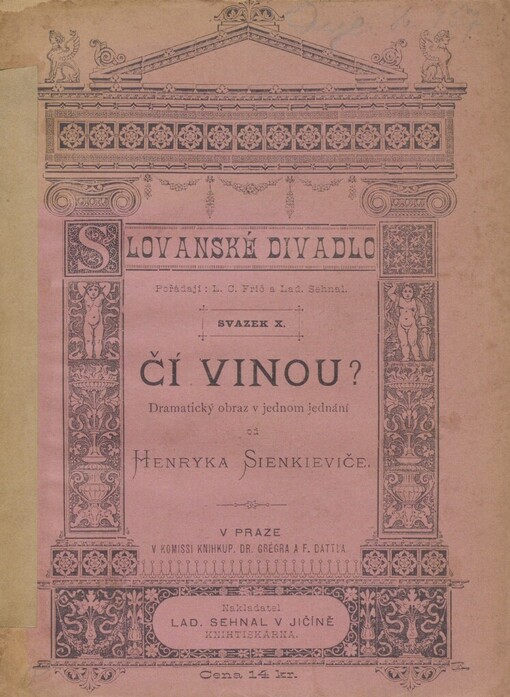 Čí vinou?: dramatický obraz v jednom jednání