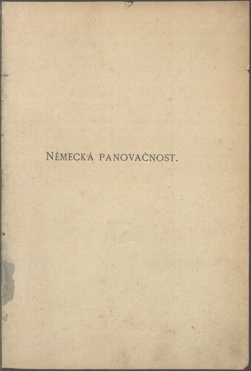 Německá panovačnost =: (L'imperialisme allemand)