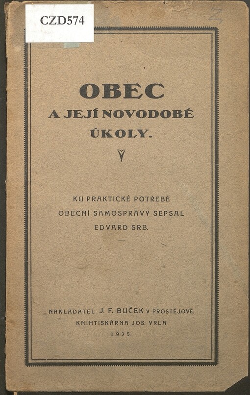 Obec a její novodobé úkoly