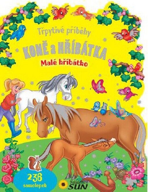 Koně a hříbátka.Malé hříbátko