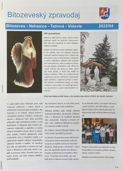 Bitozeveský zpravodaj : obec Bitozeves - Nehasice - Tatinná - Vidovle