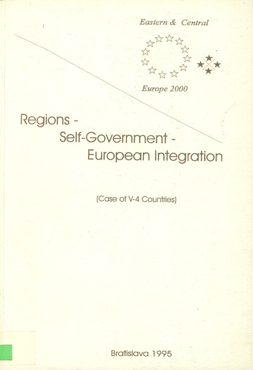 Regions-self-government-European integration : (case of V-4 countris)