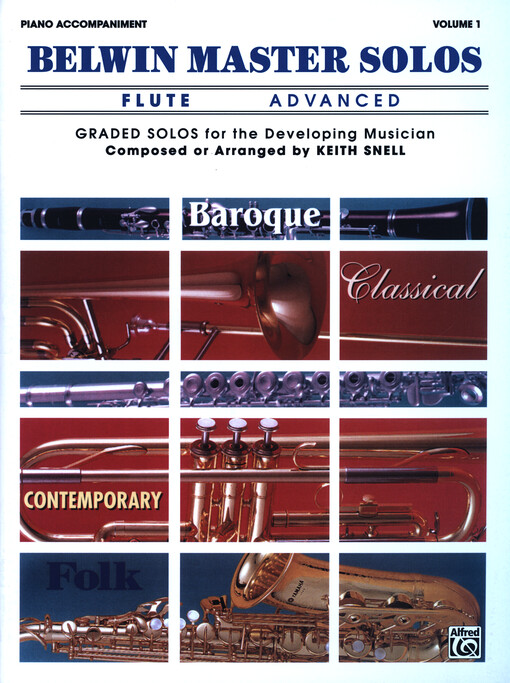 Belwin Master Solos : flute advanced : piano accompaniment. Volume 1