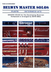 Belwin Master solos : flute intermediate : piano accompaniment  (odkaz v elektronickém katalogu)