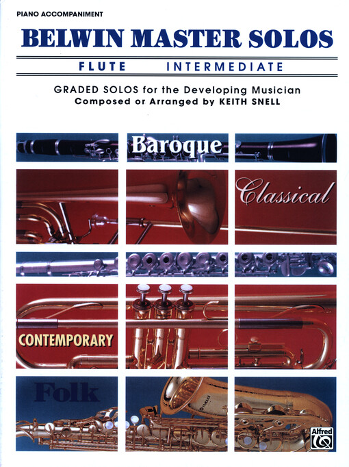 Belwin Master solos : flute intermediate : piano accompaniment