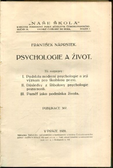 Psychologie a život :tři rozpravy