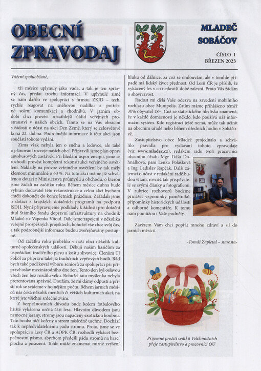 Obecní zpravodaj : Mladeč, Sobáčov