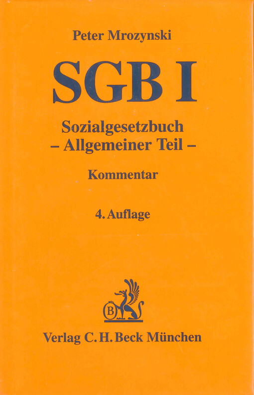 Sozialgesetzbuch : Allgemeiner Teil (SGB I) - Kommentar