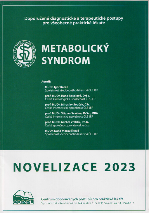 Metabolický syndrom : doporučený diagnostický a terapeutický postup pro všeobecné praktické lékaře 2023