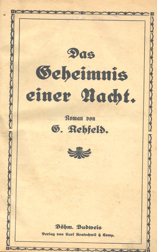 Das Geheimnis einer Nacht : roman