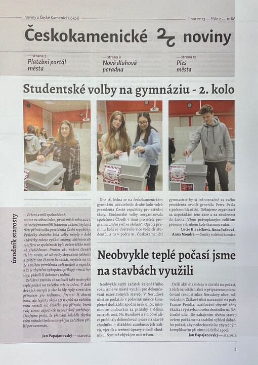 Českokamenické noviny : informační list Městského úřadu