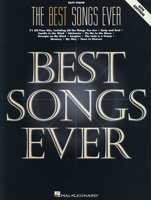 The Best Songs Ever : Easy piano