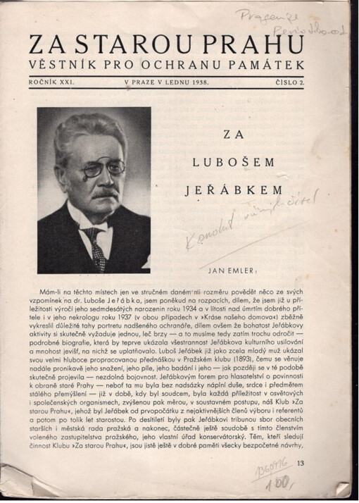 Za starou Prahu : věstník klubu Za starou Prahu