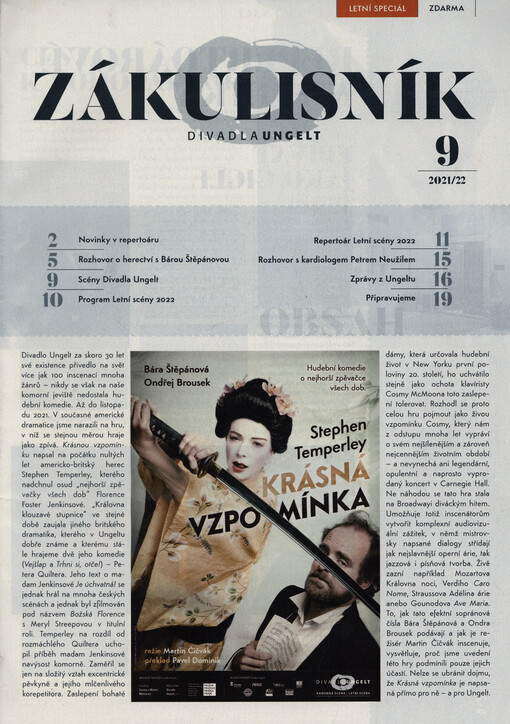 Zákulisník Divadla Ungelt