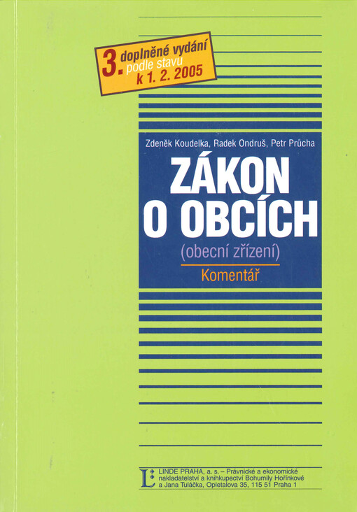 Zákon o obcích (obecní zřízení) : komentář