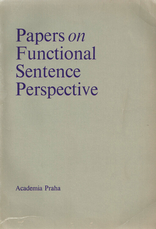 Papers on Functional Sentence Perspective
