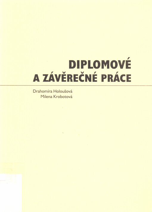 Diplomové a závěrečné práce