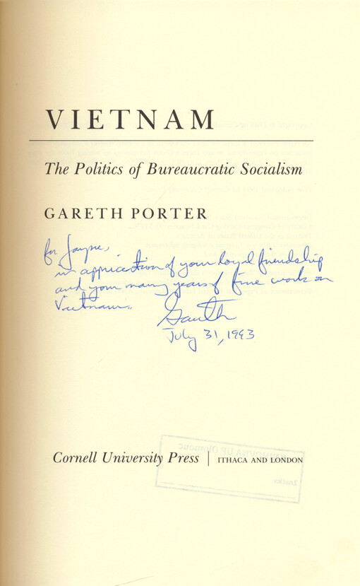 Vietnam : the politics of bureaucratic socialism