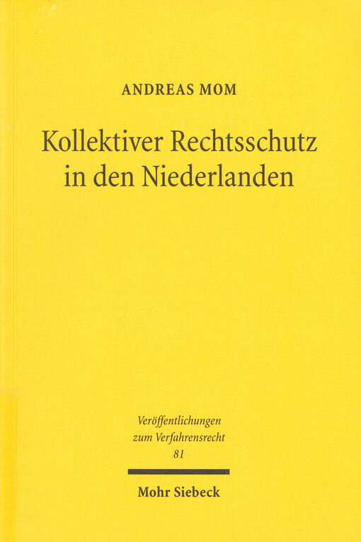 Kollektiver Rechtsschutz in den Niederlanden