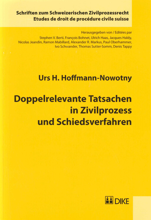 Doppelrelevante Tatsachen in Zivilprozess und Schiedsverfahren
