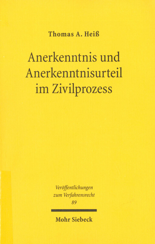 Anerkenntnis und Anerkenntnisurteil im Zivilprozess