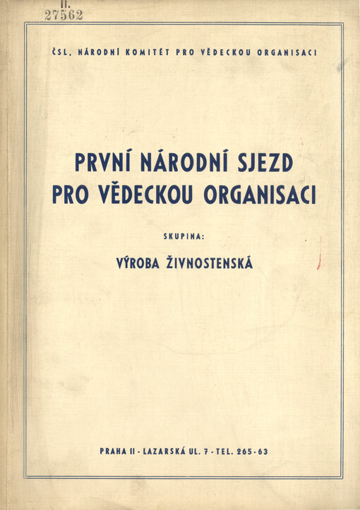 První národní sjezd pro vědeckou organisaci. [III]. Skupina, Výroba živnostenská