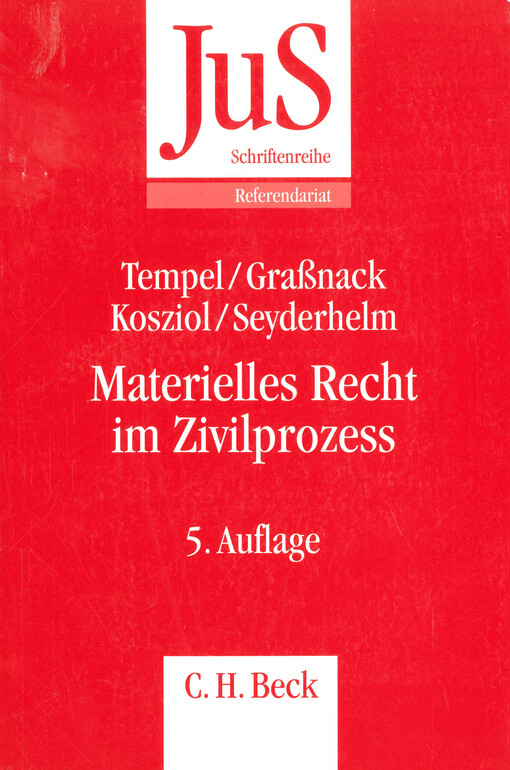 Materielles Recht im Zivilprozess : Schwerpunkte der zivilrichterlichen Praxis