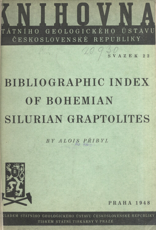 Bibliographic index of Bohemian silurian Graptolites
