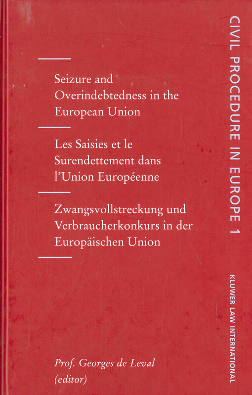 Seizure and overindebtedness in the European Union