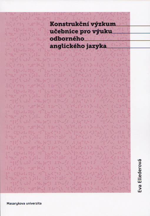 Konstrukční výzkum učebnice pro výuku odborného anglického jazyka