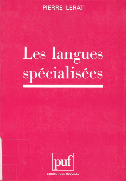 Les langues spécialisées